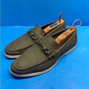 Van Heusen Men's Flex Memory Foam Dress Shoes Army Green Loafers Size 11